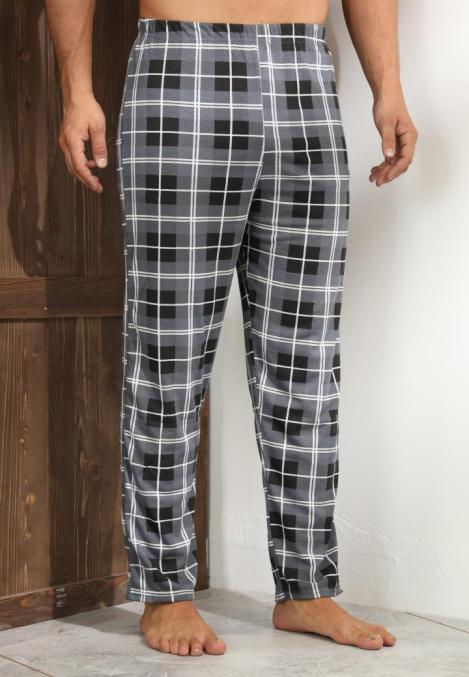 Pantaloni de Pijama ,Barbati,Culoare Gri Inchis cu Negru,Engros